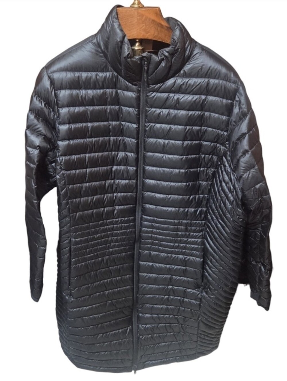 Duluth Trading Womens Down Right Black Pertex Puffer Jacket Coat Size 3XL